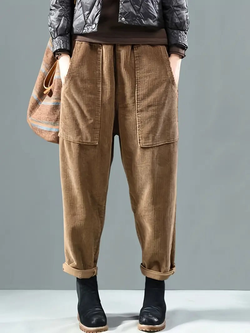 Women’s Corduroy Trousers | Modern Straight-Leg Winter
