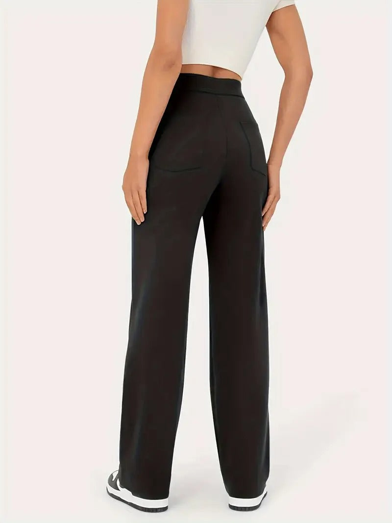 Ladies Black Trousers | Straight Winter Style