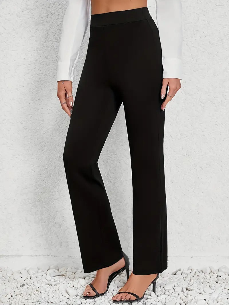 Ladies Black Trousers | Straight Leg Winter