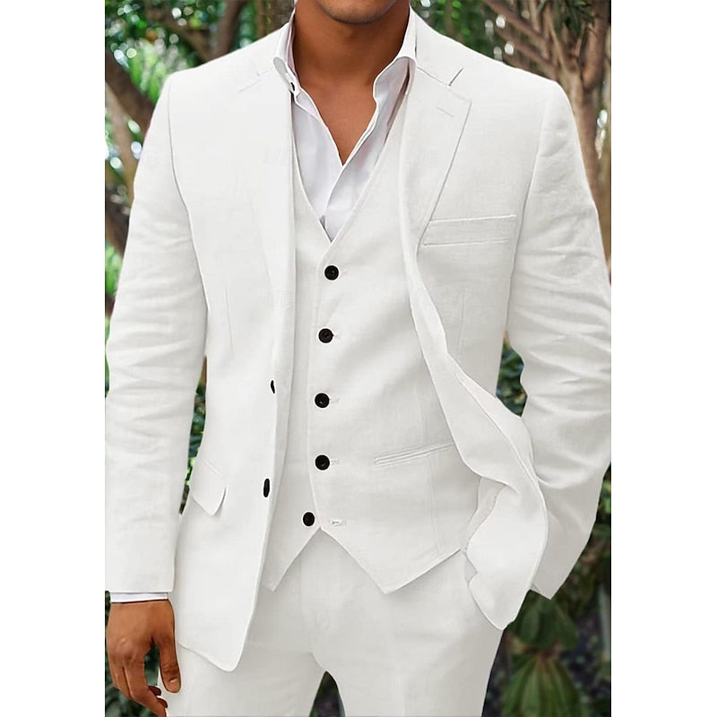 Men’s Stylish Winter Three-Piece Suit | Classic Blazer, Waistcoat, and Trousers