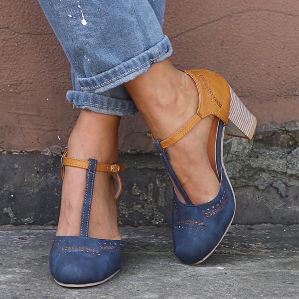 Women’s Strap Heel Shoes | Block Heel