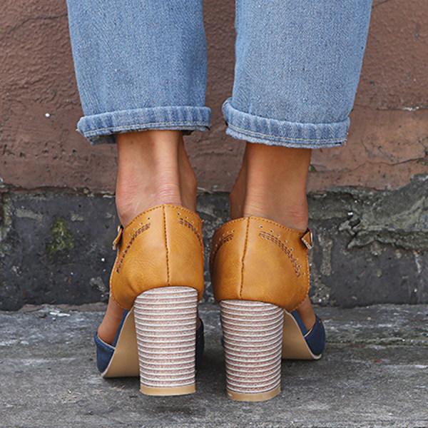 Women’s Strap Heel Shoes | Block Heel