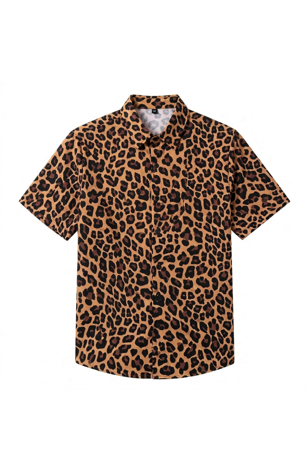 Chemise D'été Pour Hommes A Imprimé Léopard | Manches Courtes