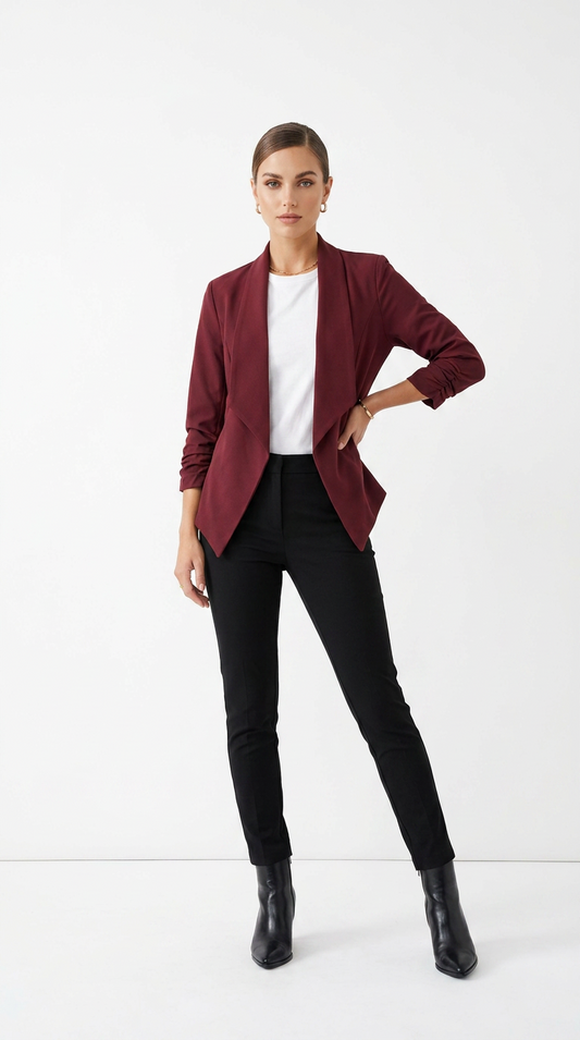 Women's Open-Front Blazer | Long Sleeve Design