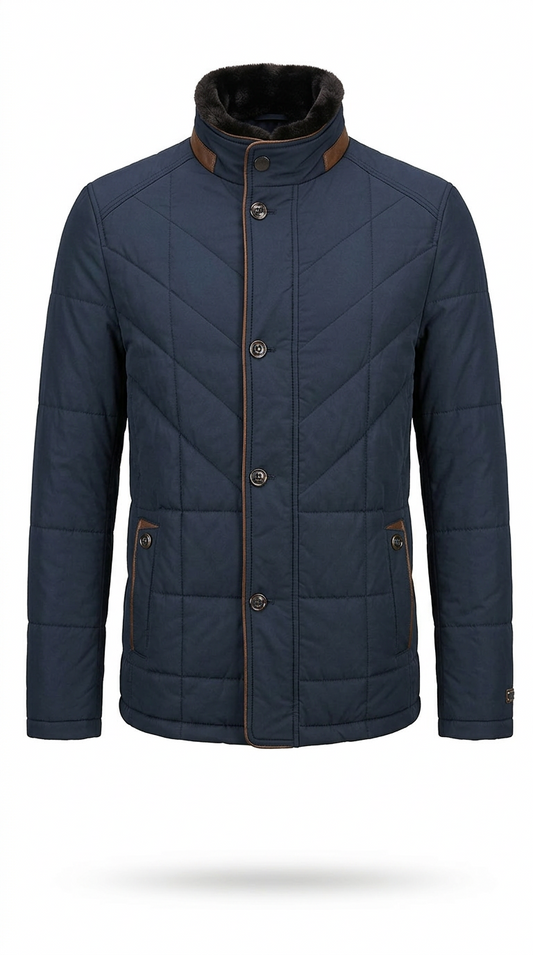 Men's Quilted Winter Coat | Warm Elegance, Timeless Style