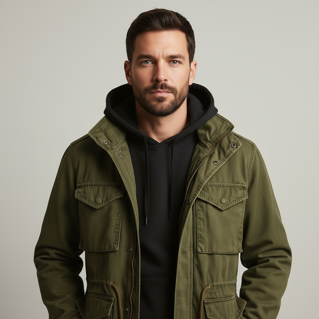 Men’s Classic Military Field Jacket | Timeless Design