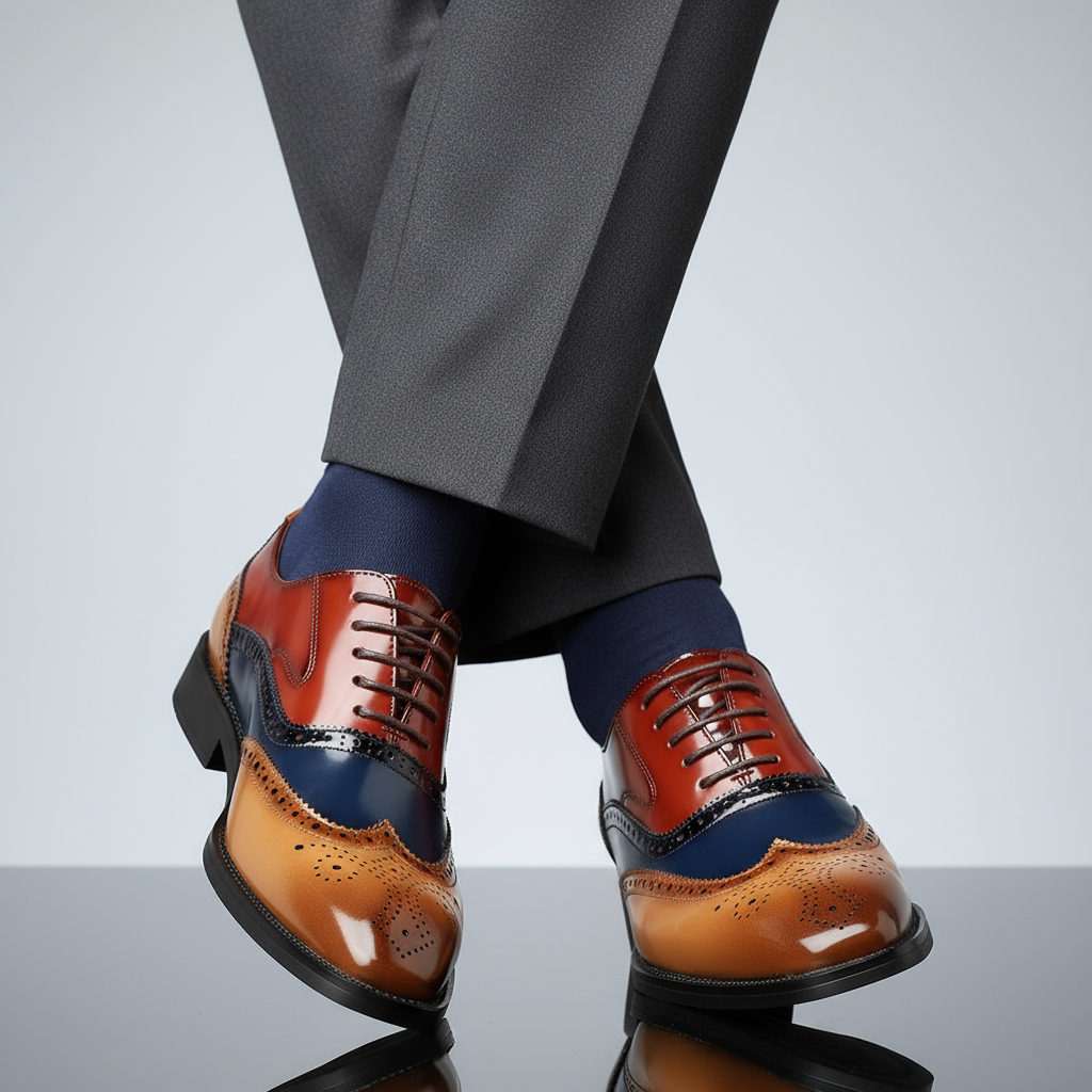 Men’s Classic Wingtip Dress Shoes | Polished Surface