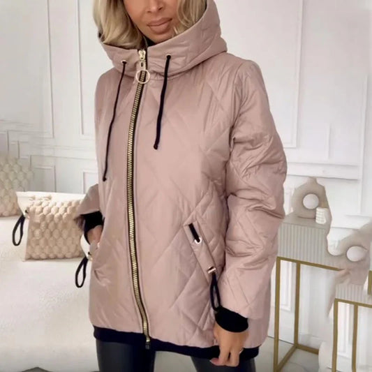 Women’s Hooded Quilted Jacket | Full Zip