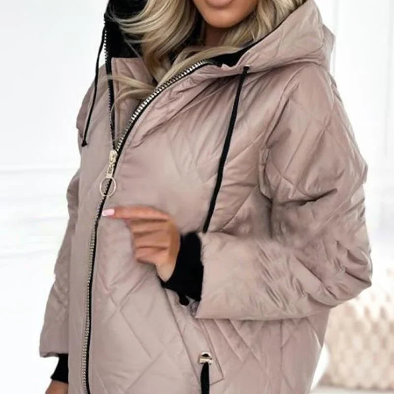 Women’s Hooded Quilted Jacket | Full Zip