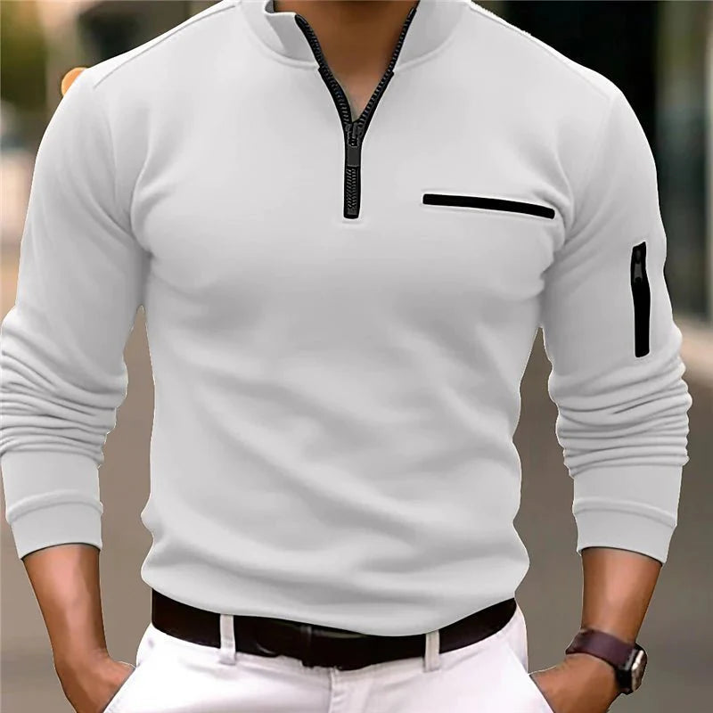 Men’s Stylish Quarter-Zip Sweater | Casual
