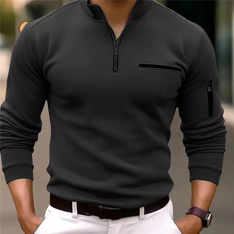Men’s Stylish Quarter-Zip Sweater | Casual