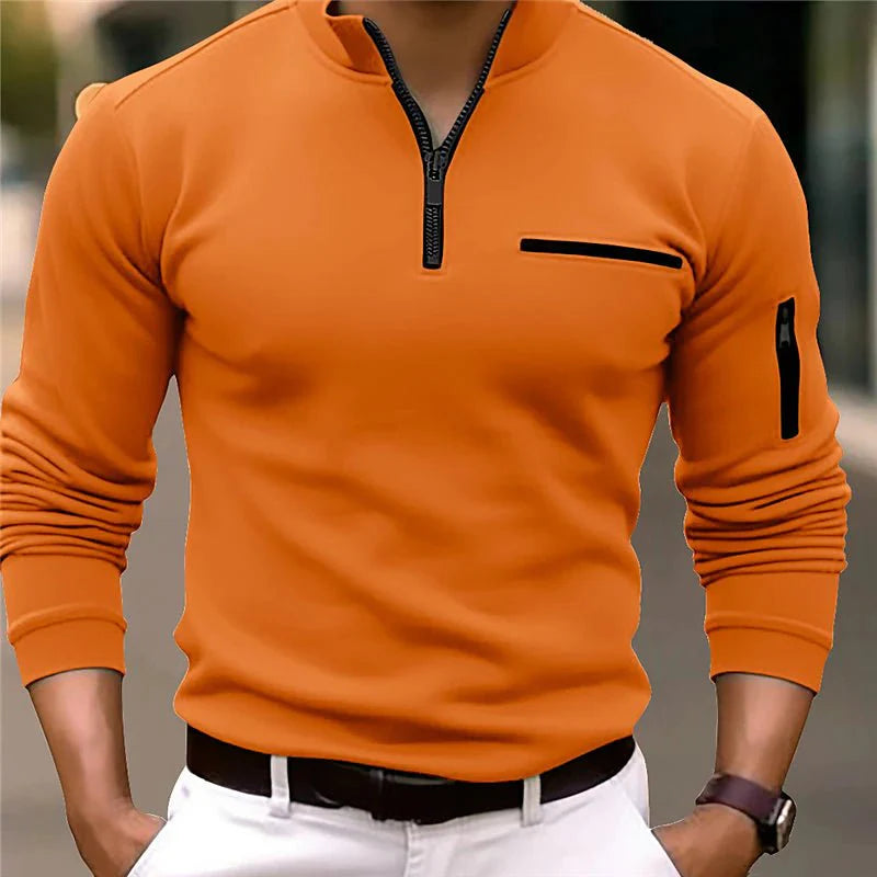 Men’s Stylish Quarter-Zip Sweater | Casual