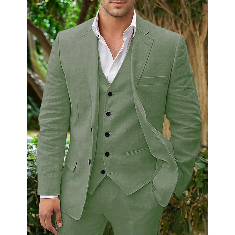 Men’s Stylish Winter Three-Piece Suit | Classic Blazer, Waistcoat, and Trousers