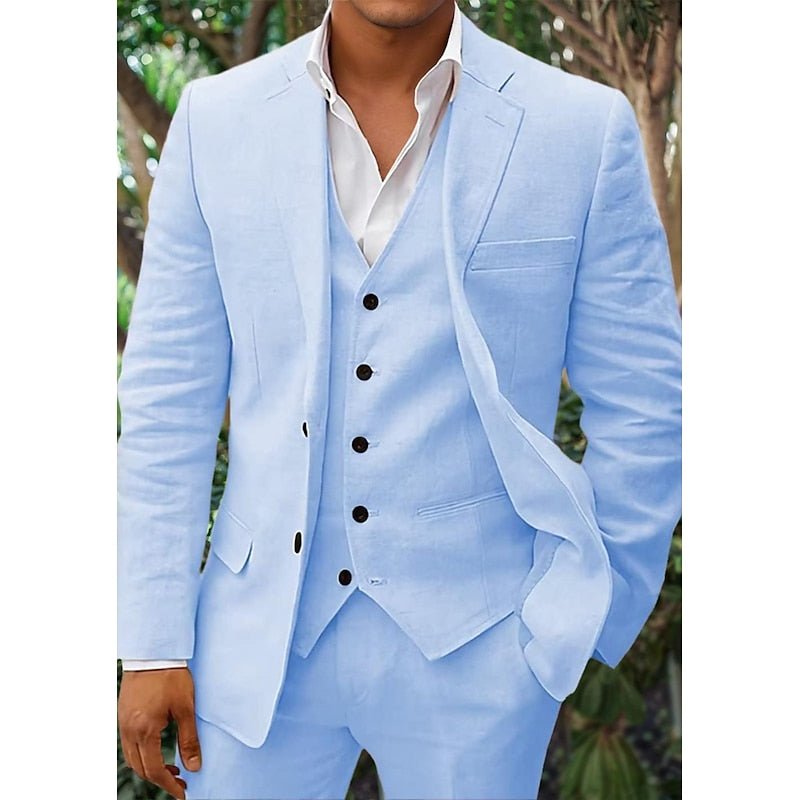 Men’s Stylish Winter Three-Piece Suit | Classic Blazer, Waistcoat, and Trousers